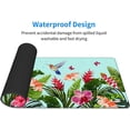 thumbnail image 4 of Large Mouse Pad,hummingbird with palm leaves,butterflies,hibiscus Large XL Desk Mat Extended Waterproof Mouse Mat with Stitched Edges and Non-Slip Base for Office Gaming Home 31.5 X 11.8 Inch, 4 of 6