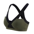thumbnail image 3 of VerPetridure High Impact Sports Bras for Women Ladies'plain Color Front Cross Side Lace Sports Bras Full Coverage Bras Bra Vest Tops, 3 of 5