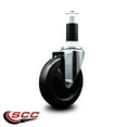 thumbnail image 2 of 5 Inch Hard Rubber Wheel Swivel 1-3/8 Inch Expanding Stem Caster SCC, 2 of 2