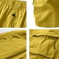 thumbnail image 6 of Uwinwear Mens Quick-drying Cargo Shorts Stretch Cotton Drawstring Waist Short Pants With 4 Pockets Relax Fit Summer Casual Shorts for Men,Yellow,XXXL, 6 of 7