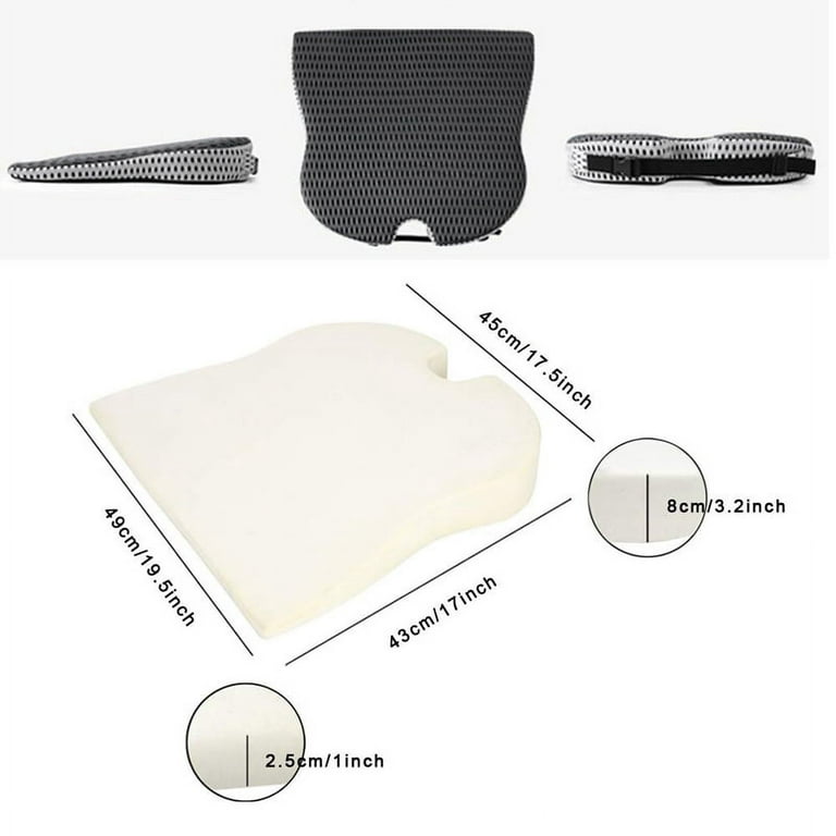 Car Truck Wedge Seat Cushion for Pressure Relief Pain Relief Butt Cushion  Orthopedic Ergonomic Support Memory Foam