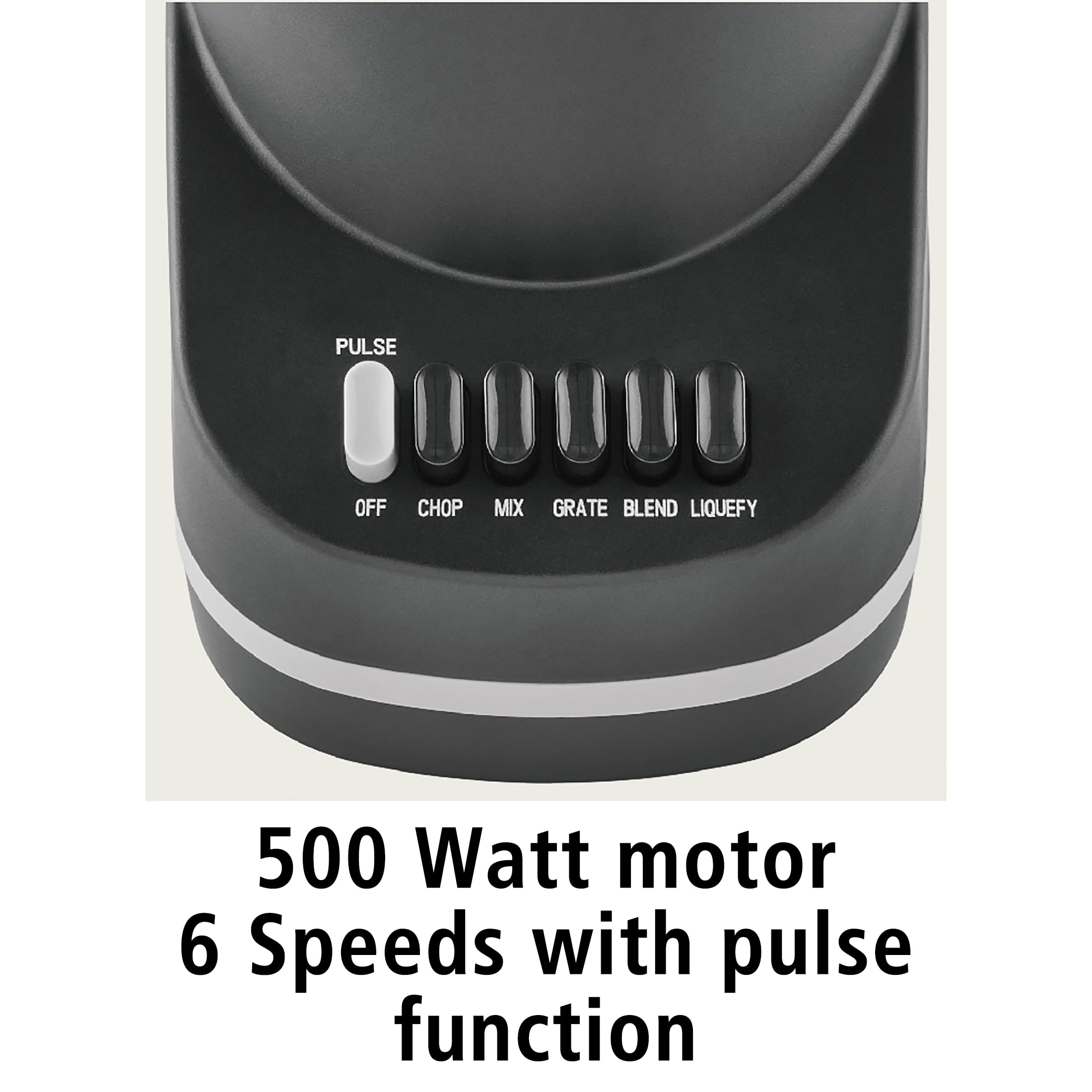 Mainstays 500 W 6-Speed Blender With 48 oz/1.5 L Jar , Black