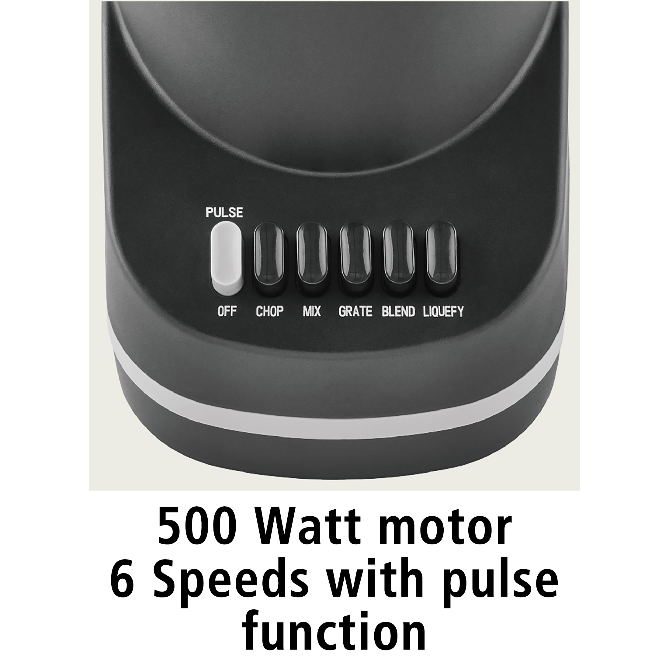 Mainstays 500W 6-Speed Blender with 48 oz Jar, Black photo 8