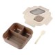 thumbnail image 2 of Lonchera estilo bento, recipiente de plástico apto para microondas, con separadores y vaso para salsas, contenedor portátil para comida escolar, ideal para oficina y viajes,topliu, 2 of 9