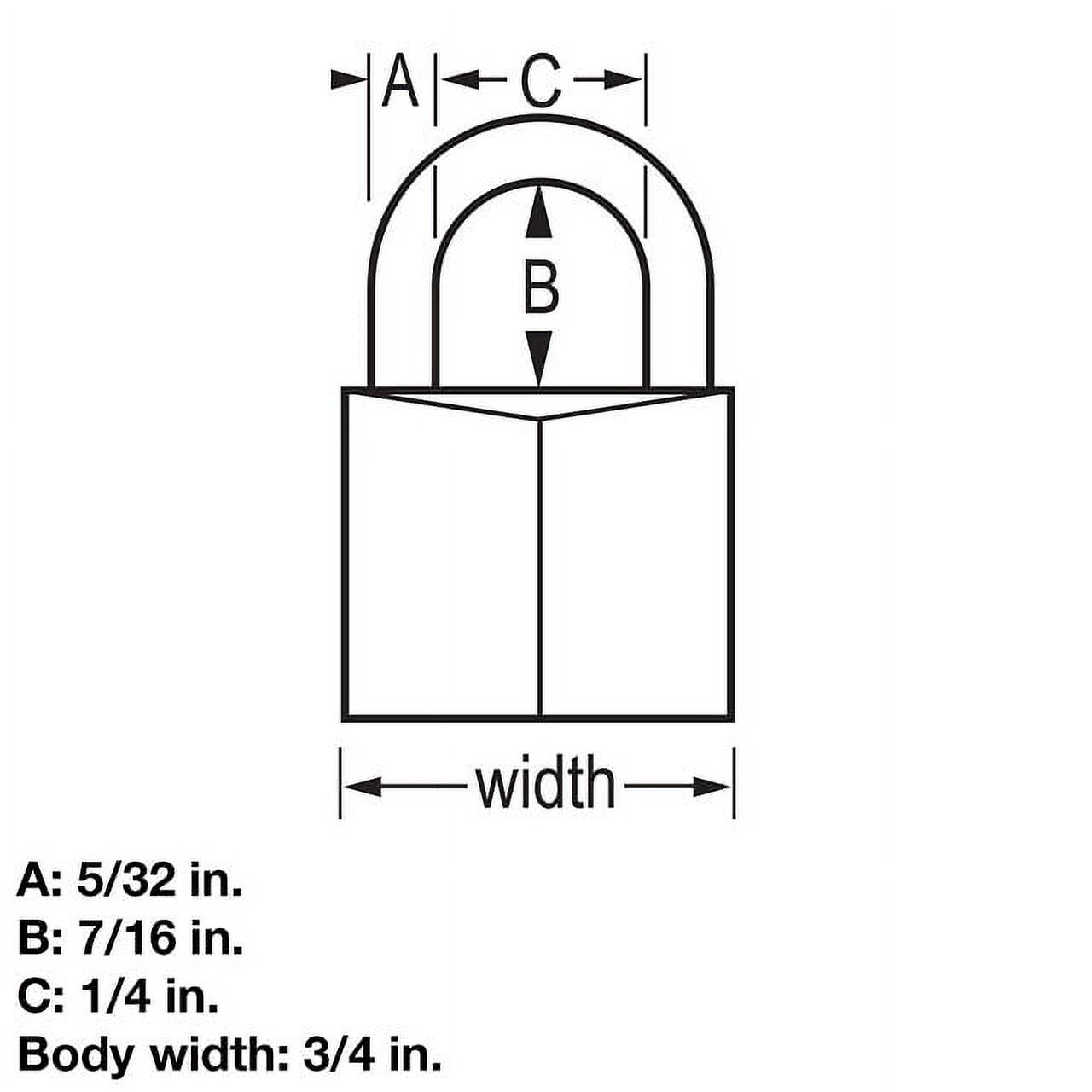Master Lock Steel 3-Pin Tumbler Padlock Keyed Alike - image 2 of 2