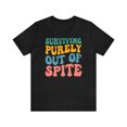 thumbnail image 2 of Funny T-Shirt, Surviving Purely Out Of Spite Top, Vistage Tee Shirt Cancer, 2 of 12