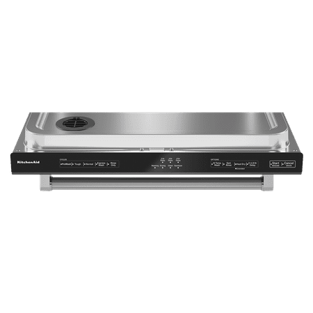 KitchenAid - Top Control Built-In Dishwasher with Stainless Steel Tub, FreeFlex 3rd Rack, 44dBA - Black Stainless Steel