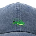thumbnail image 2 of DALIX Nature Outdoors Grasshopper Baseball Cap Embroidered Hat in Washed Navy Blue, 2 of 7
