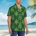 thumbnail image 6 of Uemuo Christmas (2) Printed Regular Fit Short Sleeve Casual Hawaiian Shirt for Men,Aloha shirt,Tropical shirt,Floral print shirt,Vacation Beach shirt-XX-Large, 6 of 9
