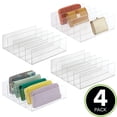 thumbnail image 2 of mDesign Plastic Divided Purse Organizer for Bedroom, Closet - 4 Pack - Clear, 2 of 9