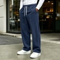 thumbnail image 2 of Maean Men's Corduroy Pants Wide Leg Baggy Sweatpants Elastic Waist Loose Trousers with Pockets S-3XL, 2 of 7