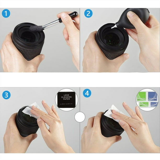 Kit de nettoyage d'appareil photo professionnel pour appareils photo reflex  numériques Canon/Nikon/Pentax/Sony stylo de nettoyage d'objectif brosse de