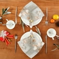thumbnail image 4 of Satin Native Fab Cotton Dinner Napkin Soft Cream Pumpkin Elegance Reusable, 4 of 8