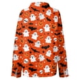 thumbnail image 6 of Delconic Womens Halloween Print Button Down Shirt Long Sleeve Casual Regular Fit Collared Blouse Pumpkin Pattern Top Orange M, 6 of 7