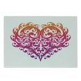 thumbnail image 1 of Orange and Pink Cutting Board, Vibrant Abstract Heart with Ornament Pattern Swirls Curls Scroll Style, Decorative Tempered Glass Cutting and Serving Board, Small Size, Magenta Orange, by Ambesonne, 1 of 1