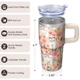 thumbnail image 3 of 20OZ Cute Dog Travel Tumbler with Handle Straw and Lid Paw Print Coffee Cup for Women Friends Great Holiday Birthday Presents Ideal for Home Office and Travel, 3 of 6