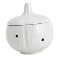 thumbnail image 3 of Garlic Keeper Multipurpose Garlic Cellar Pot Round with Lids Canister Storage Container Holder for Restaurant Household Snacks Candy , White, 3 of 8