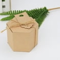 thumbnail image 4 of 100 Piezas Caja de Papel Kraft para Dulces, Caja de Regalo Caja de Dulces de Cartón Hexagonal, con Cordel Y Etiqueta, 4 of 9
