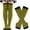 B-Yellow, variant on JMKQLZ Womens Knee High Socks and Long Knitted Arm Warmers Sets Striped Printed Fingerless Gloves and Stockings Suits