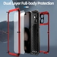thumbnail image 4 of Funda Mangix para iPhone 17 Pro Max de metal con cristal templado rojo, 4 of 7