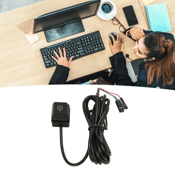 PC Power Button Extension External, PC Power Switch On Off With LED Power Supply Control Adapter Cable Computer Host Button For Computer