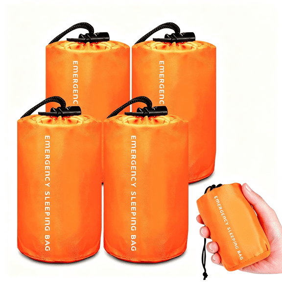 MISSMILE Emergency Sleeping Bag Survival Bag,Portable Waterproof Thermal Bivy Sacks,Bivvy Bags,Camping Mylar Sleeping Bag Survival Gear Emergency Blankets Survival Shelter