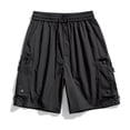 thumbnail image 6 of IhhxPro Men's Outdoor Cargo Shorts with Elastic Waist and Multi-Pockets Men Work Casual Hiking Cotton Relaxed Fit Summer M-2XL, 6 of 9