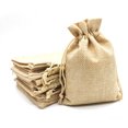 thumbnail image 2 of Inteprter Bolsa de regalo de lino de 10 piezas con cordón, arpillera Natural Vintage, paquete a prueba de polvo, contenedor de regalos, bolsa para Almacenamiento y organización del hogar 10*14cm Inteprter HA079785-03, 2 of 6