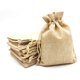 thumbnail image 5 of Inteprter Bolsa de regalo de lino de 10 piezas, arpillera con cordón, almacenamiento a prueba de polvo, regalos, bolsa de embalaje de dulces, Type3 NO3, 5 of 6