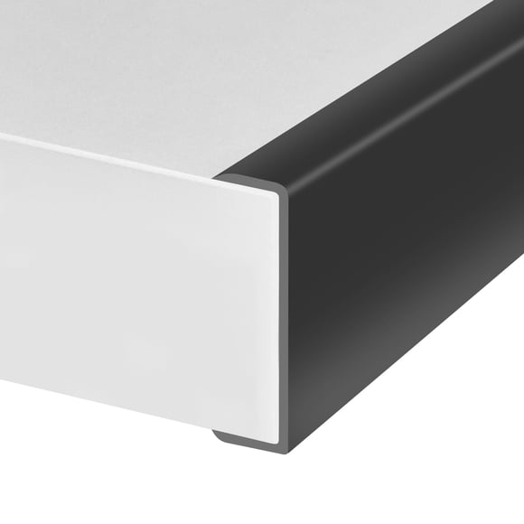 Perfil de Borde de Goma Protalwell en U 3,05 cm 3 m Negro