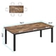 thumbnail image 2 of Yeshouse Mesa de comedor industrial de 198 cm para 6-8 personas, tablero extra ancho, borde biselado moderno, patas de metal negro mate, tablero de MDF de alta densidad, fácil montaje, 2 of 8