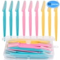 thumbnail image 1 of Facial Razors for Women 30 Pieces, Eyebrow Razor Trimmer Shaper Shaver with Precision Cover for Men Girls, with Box Package, 3 Colors, 1 of 10
