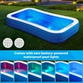 thumbnail image 2 of Inflatable Swimming Pool with Pool , 130" x 72" x 22" Full-Sized Large Inflatable Family Pool, Summer Water Party, Outdoor, Garden Backyard, Suitable for Adults, 2 of 5