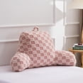 thumbnail image 5 of Reading Pillow Checkered Bed Rest Wedge Backrest Checkerboard Pillow with Arms Back Support for Sitting Up in Bed Cushion Incline Rest Sleeping Snoring Pillow, 5 of 9