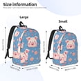 thumbnail image 4 of Balery Cute Pig Flowers Vintage Canvas Backpack for Men and Women - Large Capacity, Durable Travel Laptop Bag for School, Work, Hiking, and Outdoor Activities-Small, 4 of 7