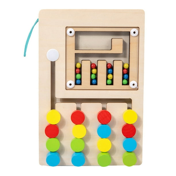 Laberinto agnético de color y núeros, juguetes ontessori para niños