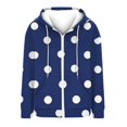 thumbnail image 3 of Zip up Hoodie Women Polka Dot Outfits Oversized Hoodie Going Out Tops Workout Tops Winter Clothes Long Hoodies Jacket for Women Pullover Sweater Hiking Clothes Cozy Womens Clothes, 3 of 4