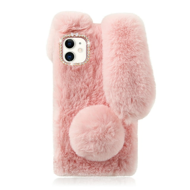 Miangastore Phone Shell Compatible With iPhone 12 mini 5.4 Winter Warm Cover Plush Case