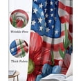 thumbnail image 3 of 4th of July Kitchen Curtains Independence Day Blue Red Floral Retro Cafe Short Curtains for Bathroom Blackout Window Curtain Grommet Small Window Treatment Drapes for Bedroom Living Room 52"x45"x2, 3 of 9