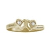 Personalized Family Jewelry Couple's Loving Promise Ring with Diamonds available in 10kt and 14kt Yellow and White Gold
