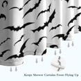 thumbnail image 6 of Black Halloween Bats Shower Curtain 72"x72" ,Bathroom Decorative Shower Curtains Set with 12 Hooks,Modern Waterproof Washable Shower Curtain, 6 of 6