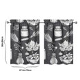 thumbnail image 4 of Vintage Kitchen Food Cooking Chef Tier Cafe Curtains for Bathroom Living RV Rod Pocket Window Drapes 36 Inch 2 Panels Set 28"x36" 2 Panels Window Treatment Tiers, 4 of 4