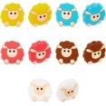 thumbnail image 6 of 10 Pcs 5 Colors Sheep Knitting Needle Stoppers Needle Point Protectors Animal Shape Silicone Beads Focal Beads for Knitting Accessories DIY Crafts Hole:2mm, 6 of 6