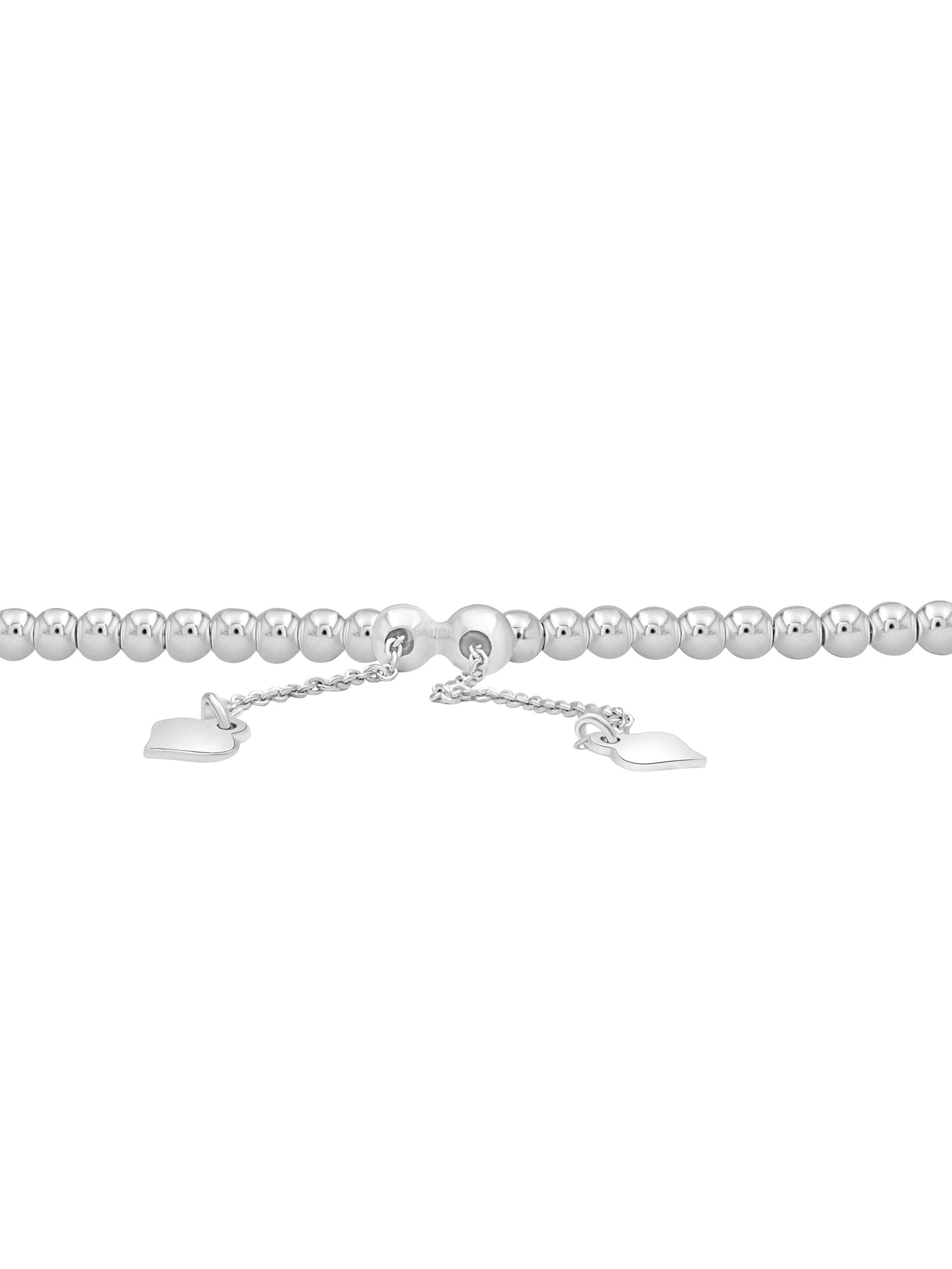 White Diamond Accent Two Tone Sterling Silver Bracelet