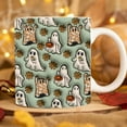 thumbnail image 4 of Festive Christmas Ceramic Mug 12oz, Holiday Themed Coffee Cup with Snowflake Patterns for Home Office & Gift Giving, 4 of 6