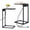 Black, variant on Set of 2 C-Shaped End Tables with Charging Station, Side Tables with USB Ports and Outlets, Couch Tables for Living Room Bedroom Black