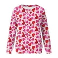 thumbnail image 4 of Valentine's Sweatshirt for Women Love Heart Graphic Shirts Printed Casual Sports Crewneck Long Sleeved Fall Winter Outfits, 4 of 4