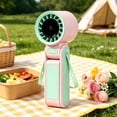 thumbnail image 4 of Foldable Neck Hanging Mini Fan 3 In 1 Handheld Desktop Portable USB Rechargeable Stepless Speed Adjustable Cooling Fan, For Travel Commuting Office Study Outdoor Sports Users, 4 of 6