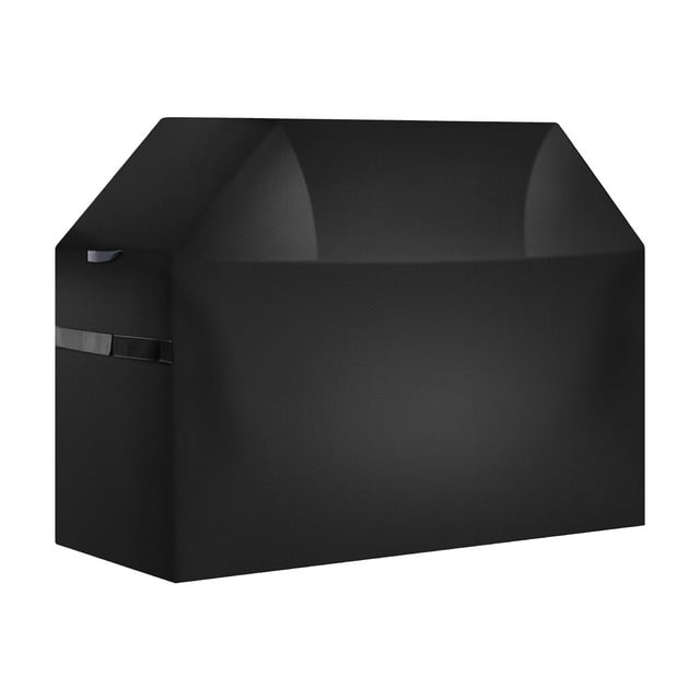 KFFKFF Housse de Gril, Housses de BBQ de 48 Pouces pour Grils Extérieurs, Imperméable, Résistante à la Décoloration, Polyester 600D Robuste Résistant aux Intempéries, Facile à Mettre/enlever, Noir