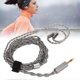 thumbnail image 4 of Upgraded Earphone Cable 49 Core Single Crystal Copper Silver Plated 4 Strands Hand Knitting Earphone Wire for BQEYZ Rime 3.5mm/0.14in, 4 of 5